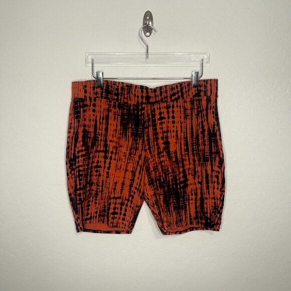 Torrid Orange Black Tie Bike Shorts 3 3X 22/24 #90 - Picture 2 of 5